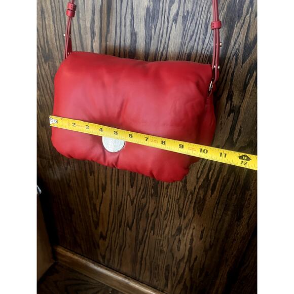 Vince Camuto Genuine Smooth Lamb Leather Bag/Purse Fire Red - Picture 11 of 12